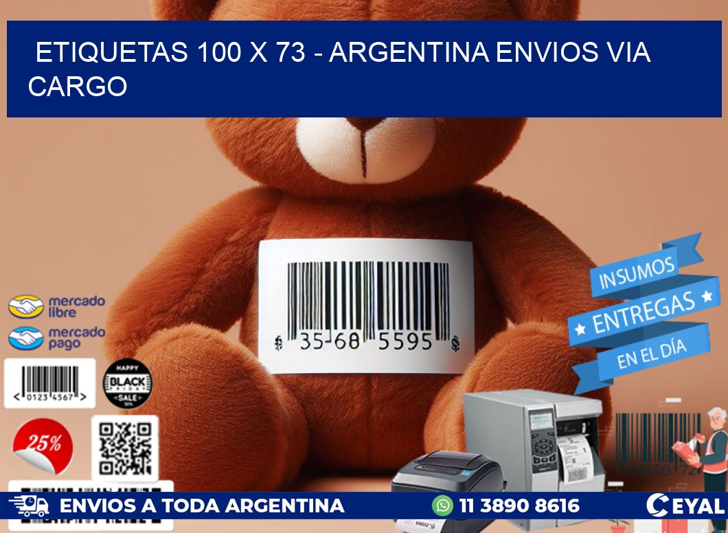 ETIQUETAS 100 x 73 - ARGENTINA ENVIOS VIA CARGO