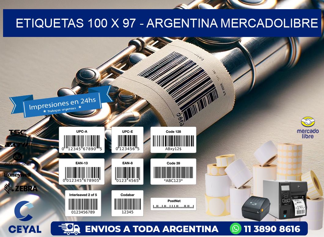 ETIQUETAS 100 x 97 - ARGENTINA MERCADOLIBRE