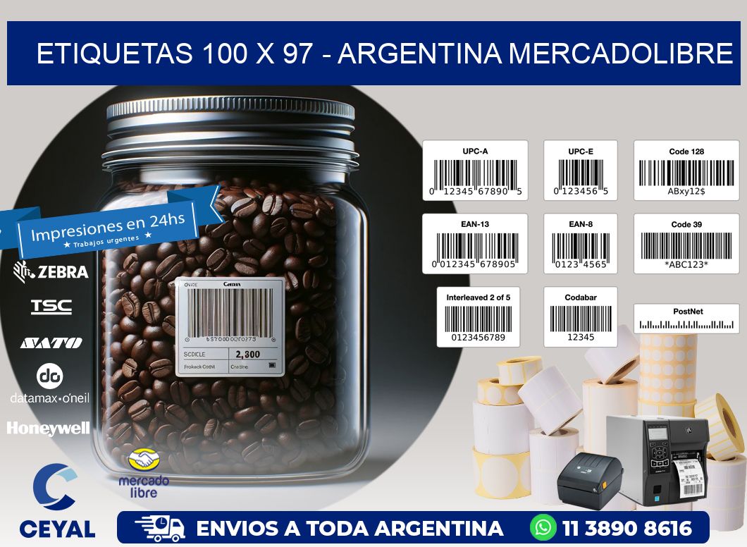 ETIQUETAS 100 x 97 - ARGENTINA MERCADOLIBRE