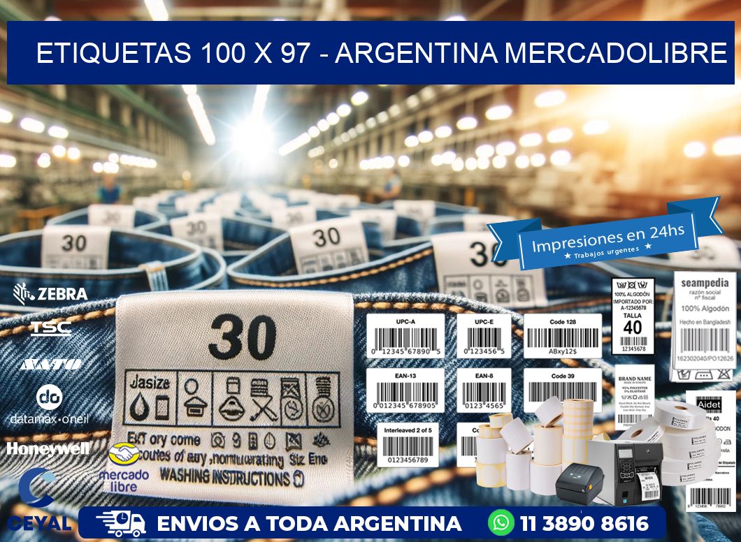 ETIQUETAS 100 x 97 - ARGENTINA MERCADOLIBRE