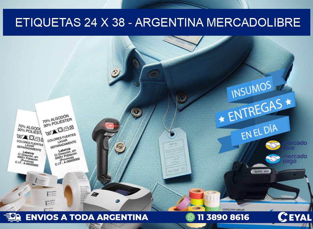 ETIQUETAS 24 x 38 – ARGENTINA MERCADOLIBRE