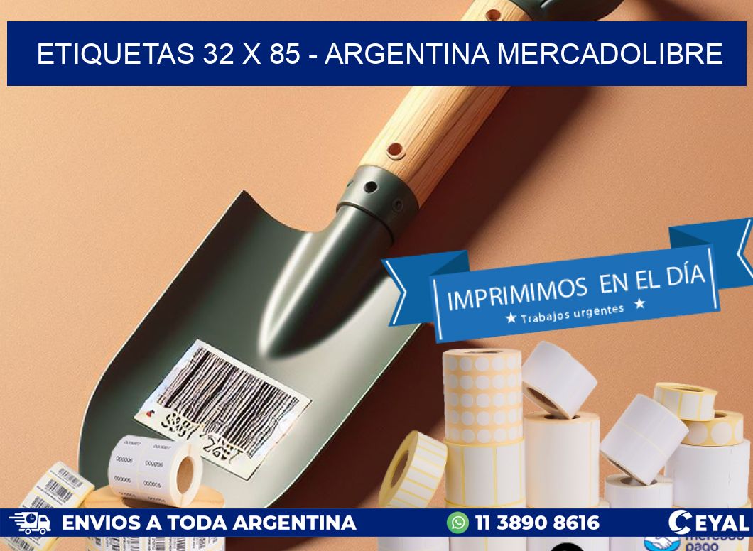 ETIQUETAS 32 x 85 - ARGENTINA MERCADOLIBRE