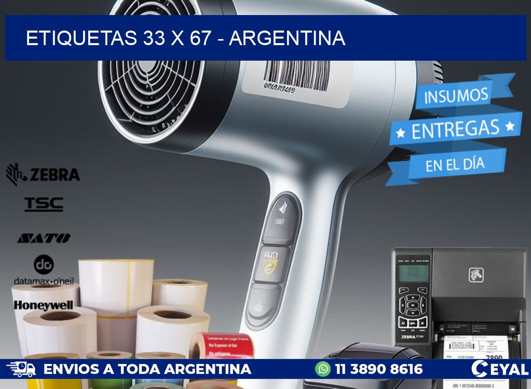 ETIQUETAS 33 x 67 - ARGENTINA