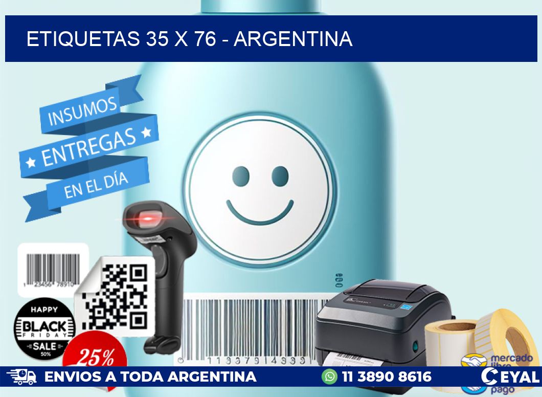 ETIQUETAS 35 x 76 - ARGENTINA