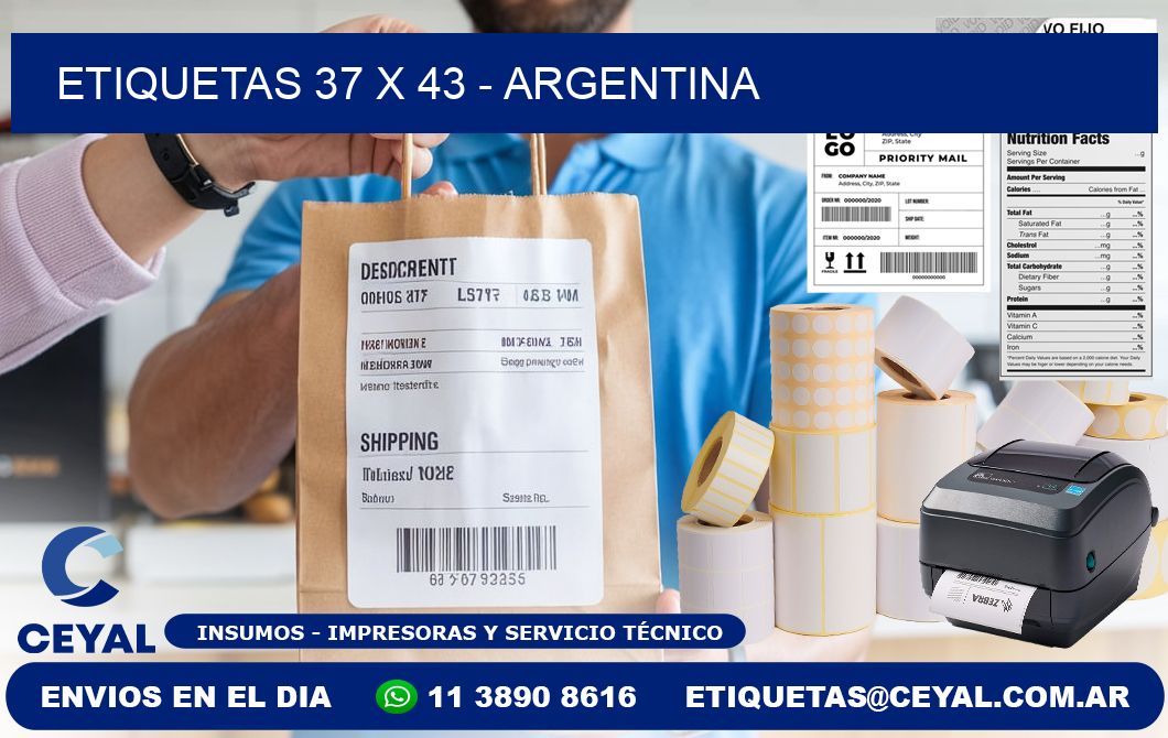 ETIQUETAS 37 x 43 - ARGENTINA