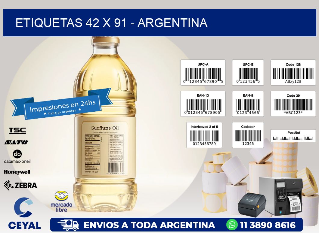 ETIQUETAS 42 x 91 - ARGENTINA