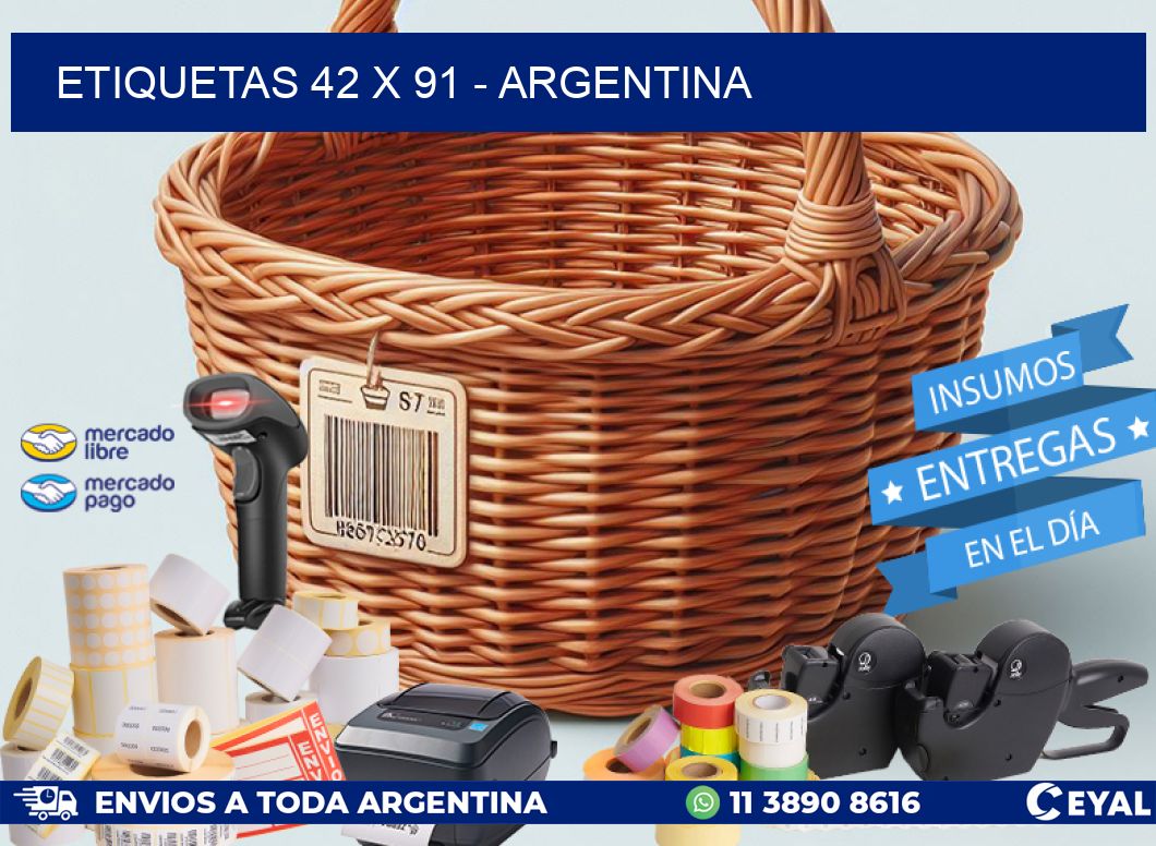 ETIQUETAS 42 x 91 - ARGENTINA