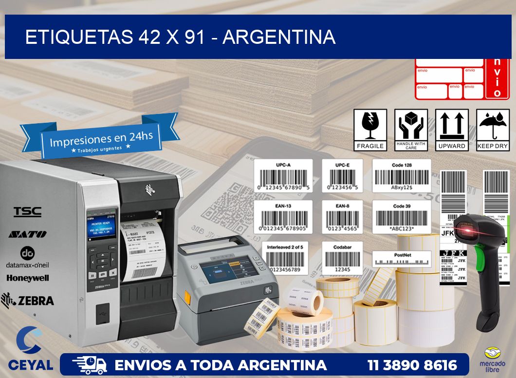 ETIQUETAS 42 x 91 - ARGENTINA