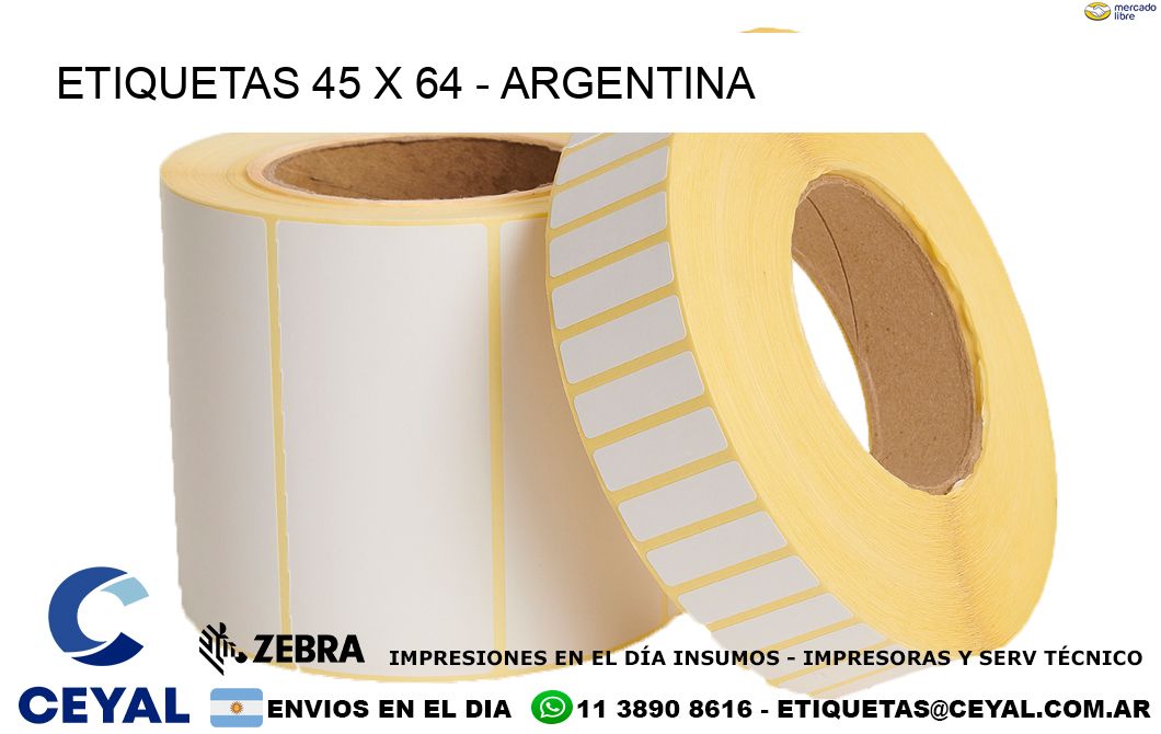 ETIQUETAS 45 x 64 - ARGENTINA