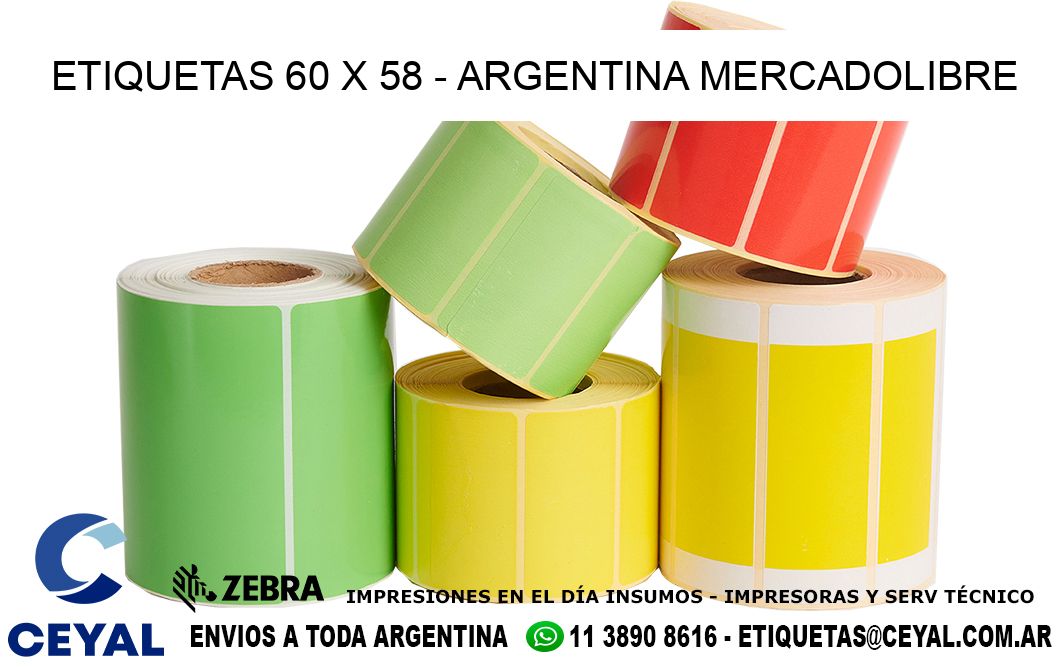 ETIQUETAS 60 x 58 - ARGENTINA MERCADOLIBRE