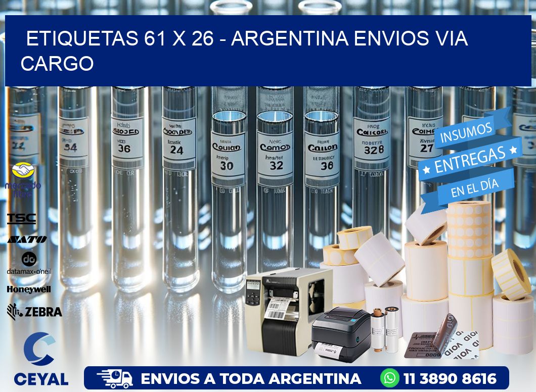 ETIQUETAS 61 x 26 – ARGENTINA ENVIOS VIA CARGO