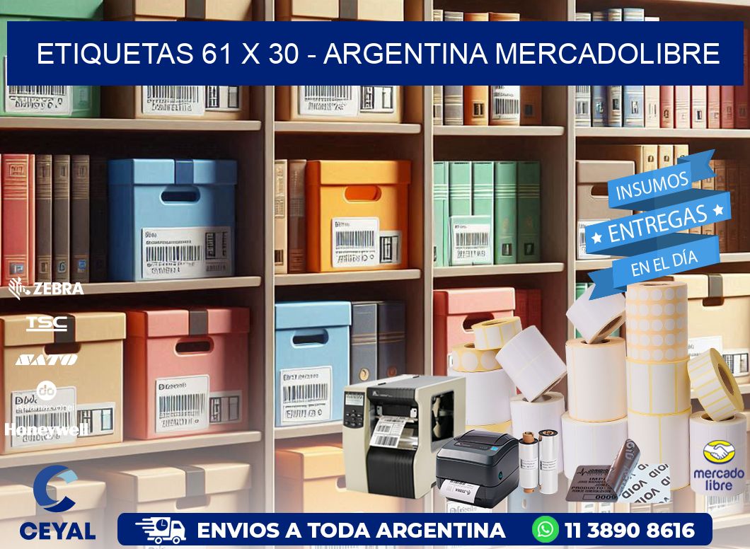 ETIQUETAS 61 x 30 - ARGENTINA MERCADOLIBRE