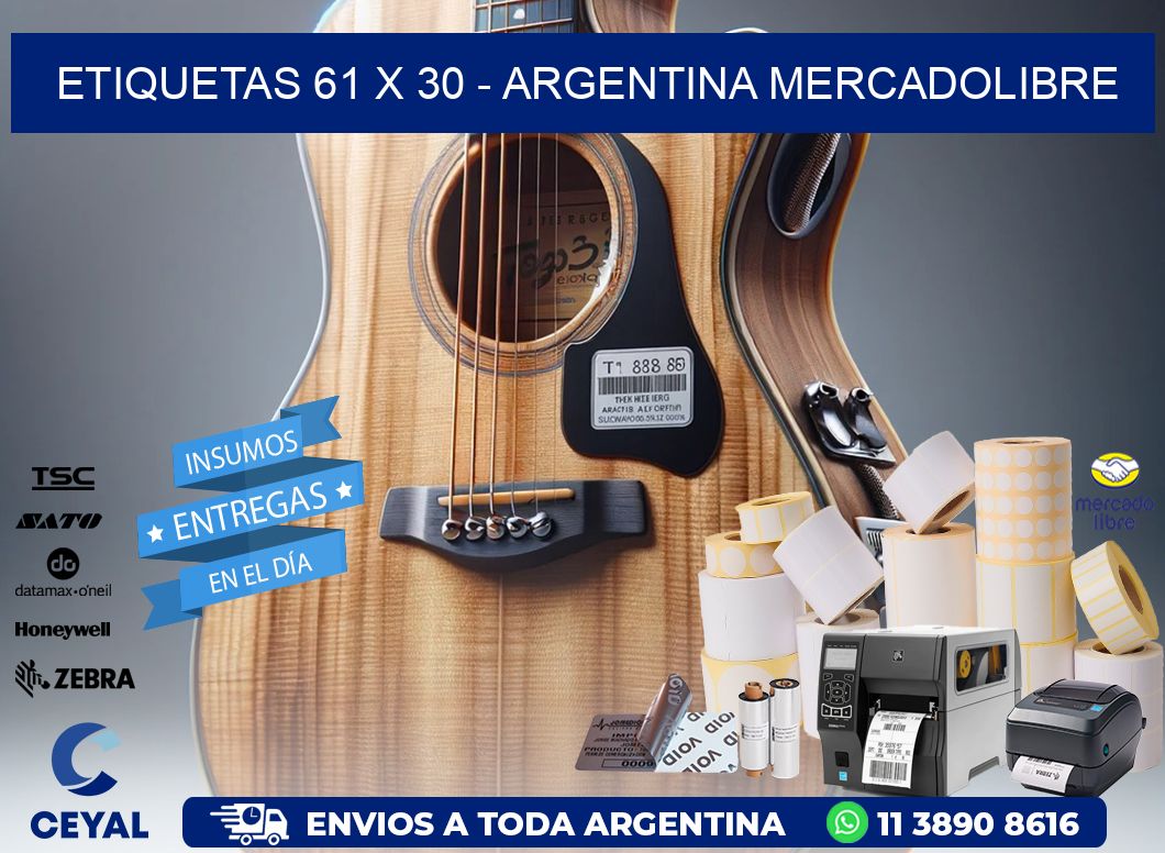 ETIQUETAS 61 x 30 - ARGENTINA MERCADOLIBRE