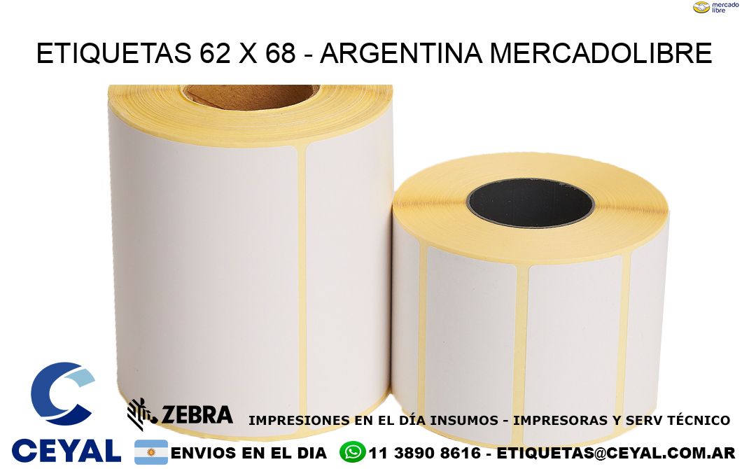 ETIQUETAS 62 x 68 – ARGENTINA MERCADOLIBRE