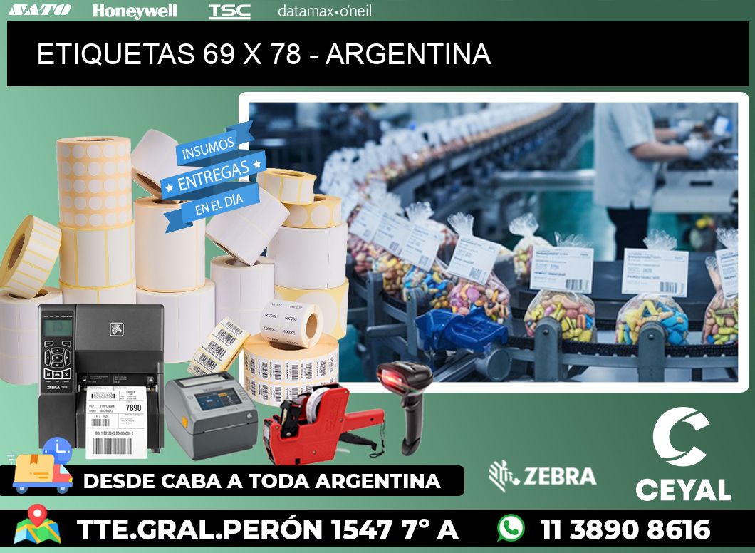 ETIQUETAS 69 x 78 - ARGENTINA