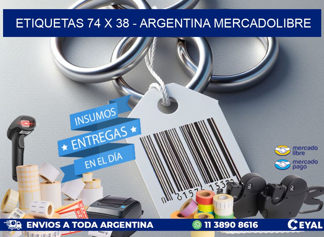 ETIQUETAS 74 x 38 - ARGENTINA MERCADOLIBRE