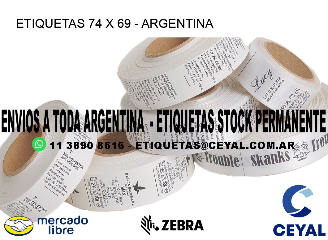 ETIQUETAS 74 x 69 - ARGENTINA