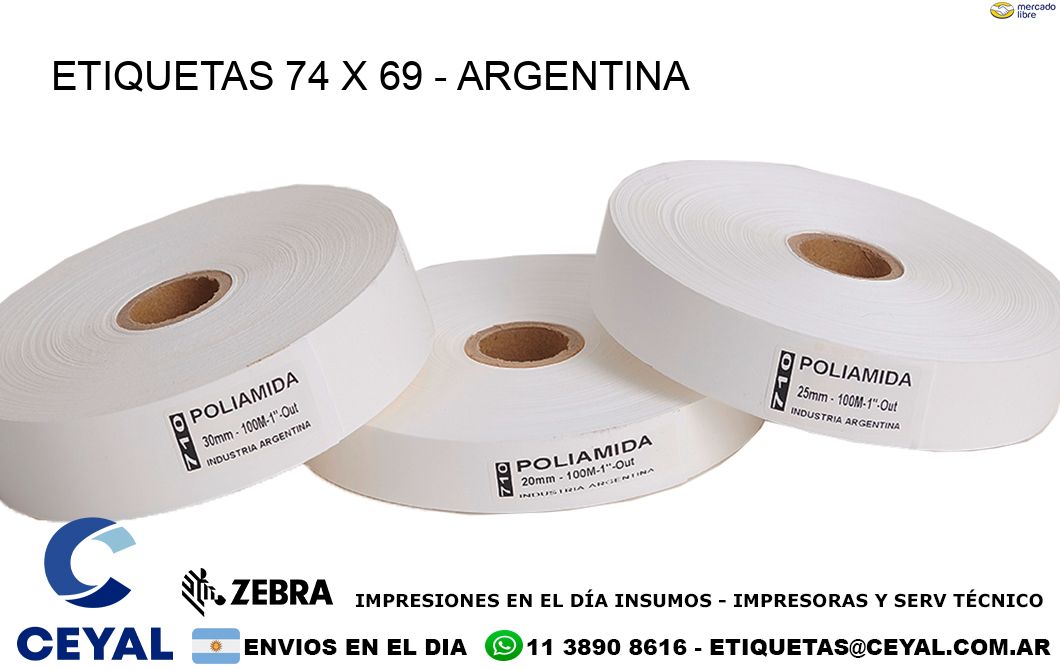 ETIQUETAS 74 x 69 - ARGENTINA