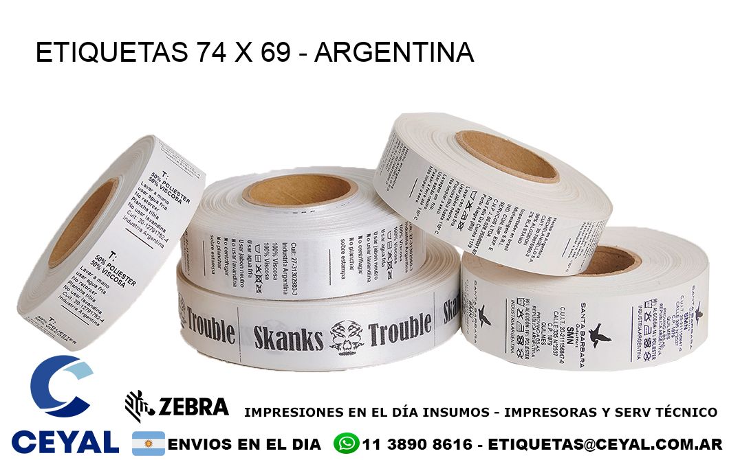 ETIQUETAS 74 x 69 - ARGENTINA