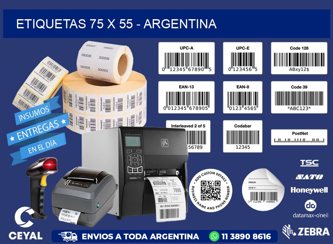 ETIQUETAS 75 x 55 - ARGENTINA