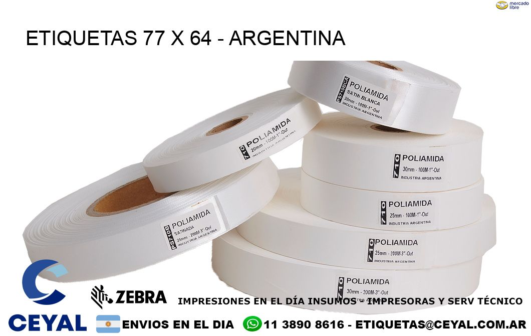 ETIQUETAS 77 x 64 - ARGENTINA