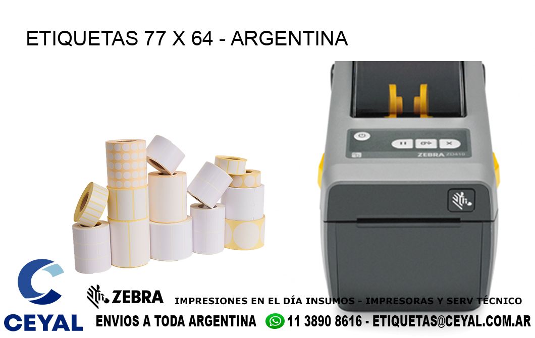 ETIQUETAS 77 x 64 - ARGENTINA