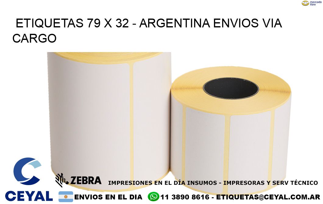 ETIQUETAS 79 x 32 – ARGENTINA ENVIOS VIA CARGO