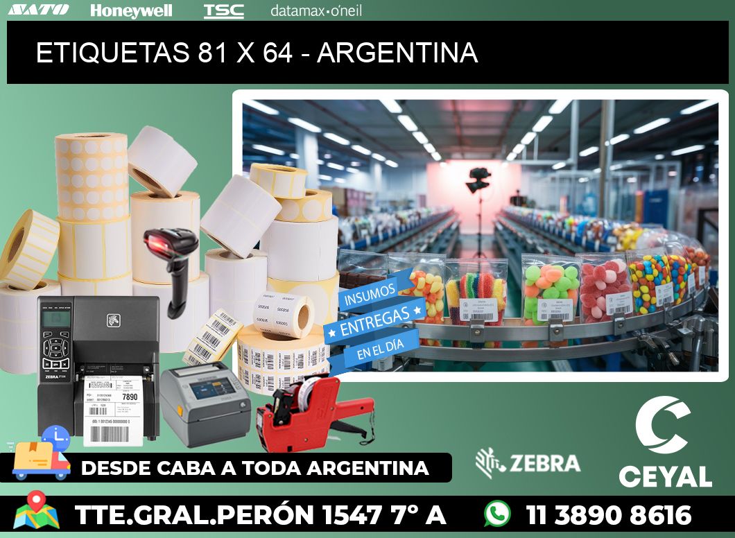 ETIQUETAS 81 x 64 - ARGENTINA