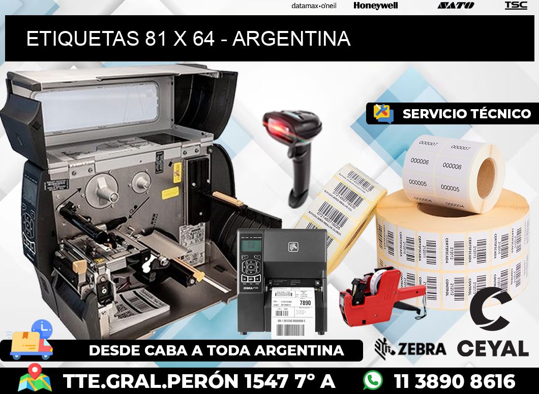 ETIQUETAS 81 x 64 - ARGENTINA