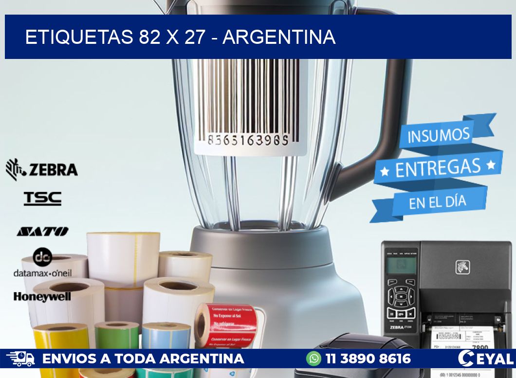 ETIQUETAS 82 x 27 - ARGENTINA