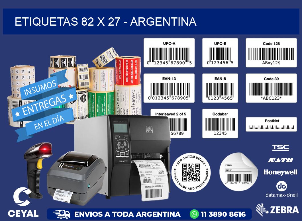 ETIQUETAS 82 x 27 - ARGENTINA