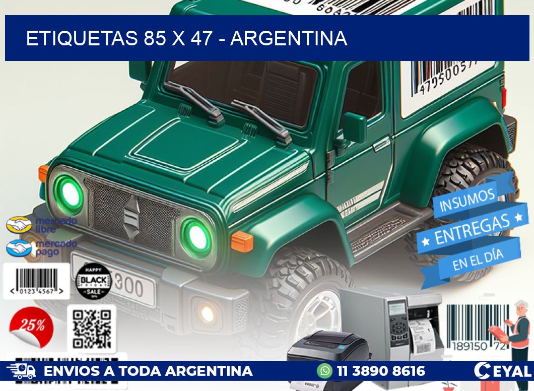 ETIQUETAS 85 x 47 - ARGENTINA