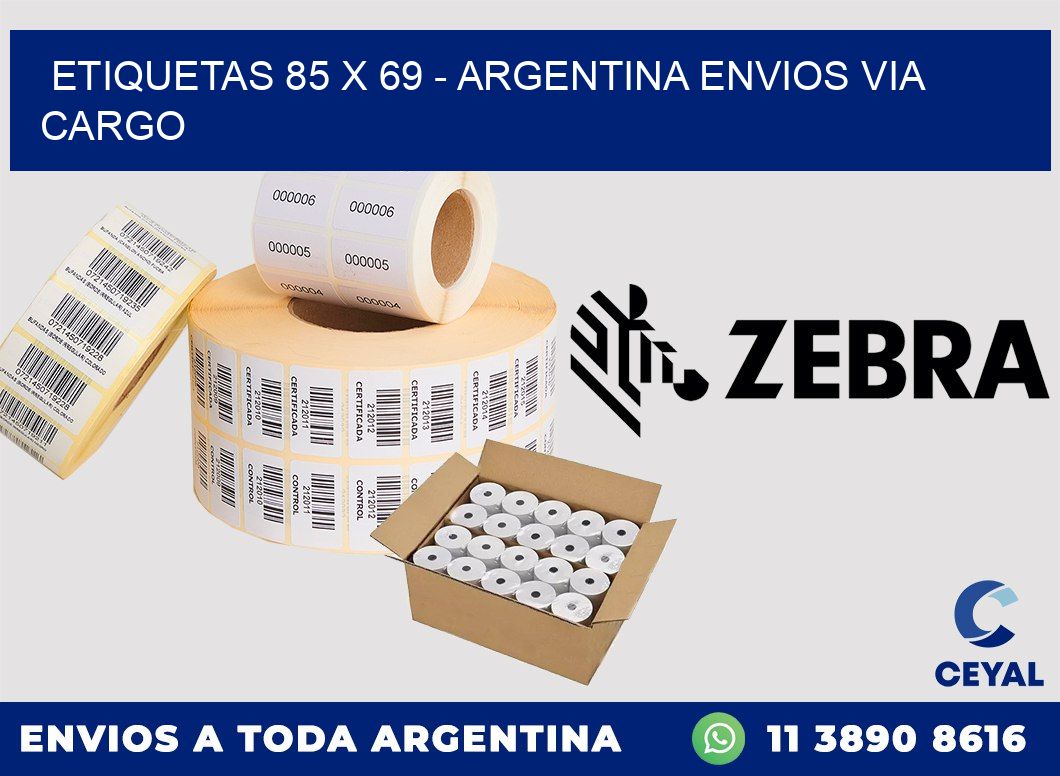 ETIQUETAS 85 x 69 – ARGENTINA ENVIOS VIA CARGO