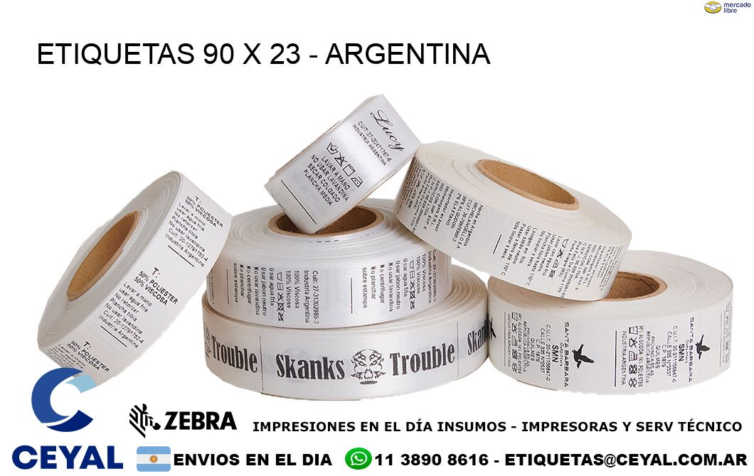 ETIQUETAS 90 x 23 - ARGENTINA