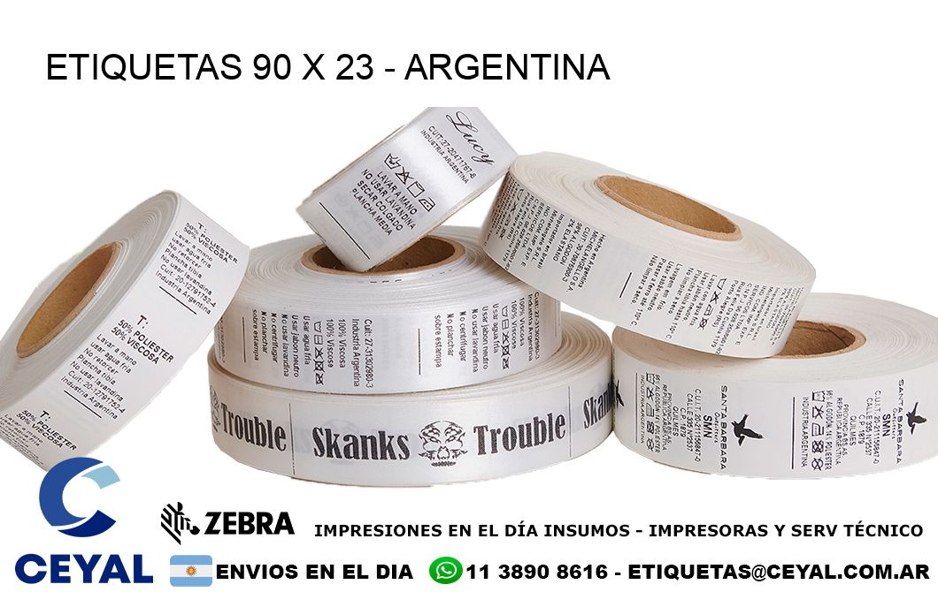 ETIQUETAS 90 x 23 - ARGENTINA