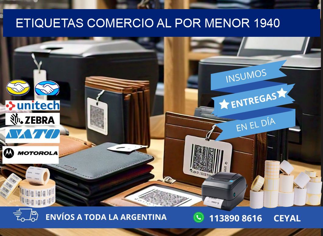 ETIQUETAS COMERCIO AL POR MENOR 1940