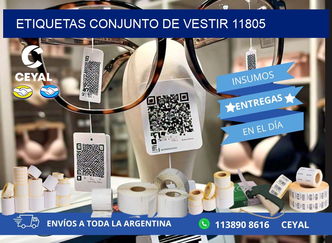 ETIQUETAS CONJUNTO DE VESTIR 11805