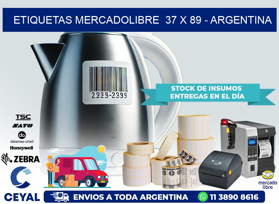 ETIQUETAS MERCADOLIBRE  37 x 89 – ARGENTINA