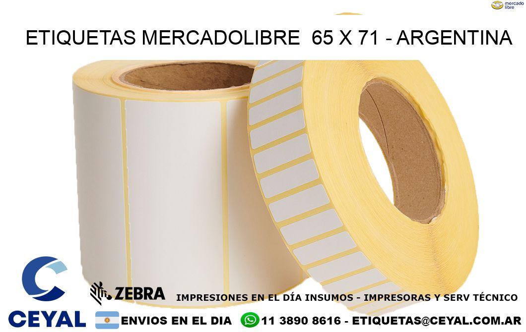 ETIQUETAS MERCADOLIBRE  65 x 71 – ARGENTINA