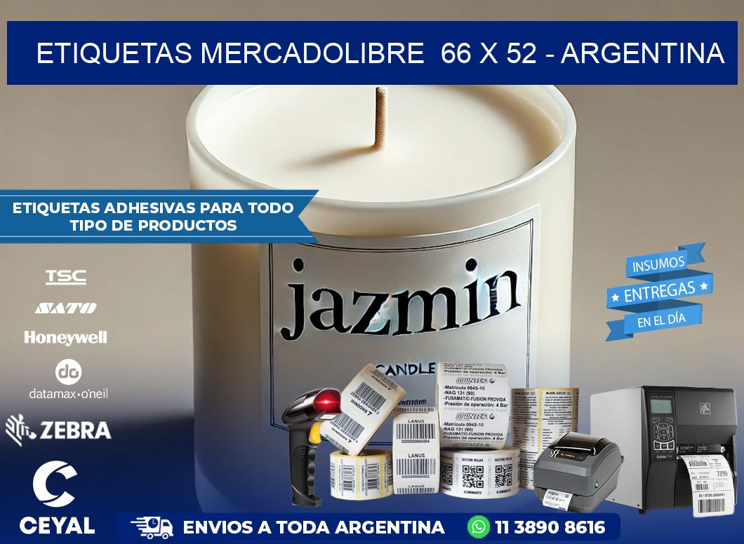 ETIQUETAS MERCADOLIBRE  66 x 52 – ARGENTINA