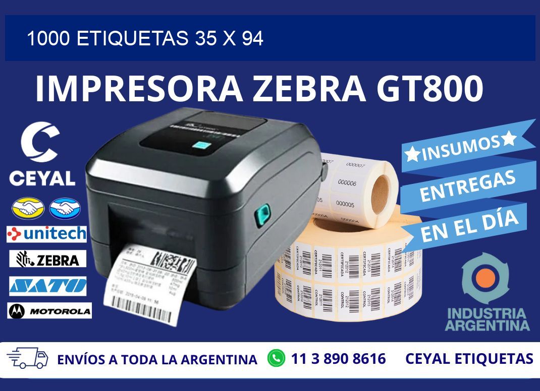1000 ETIQUETAS 35 x 94