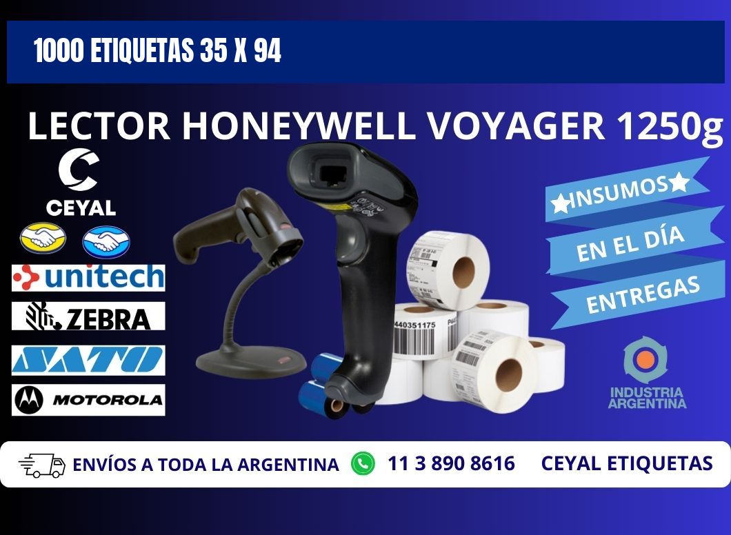 1000 ETIQUETAS 35 x 94
