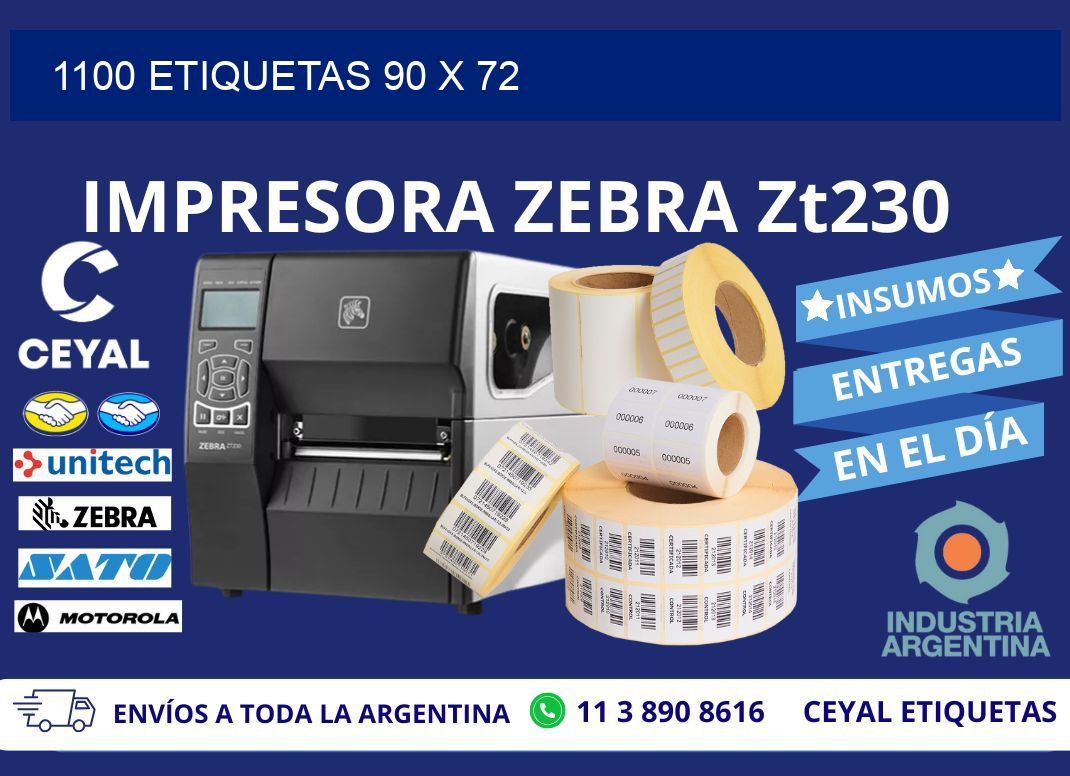 1100 ETIQUETAS 90 x 72