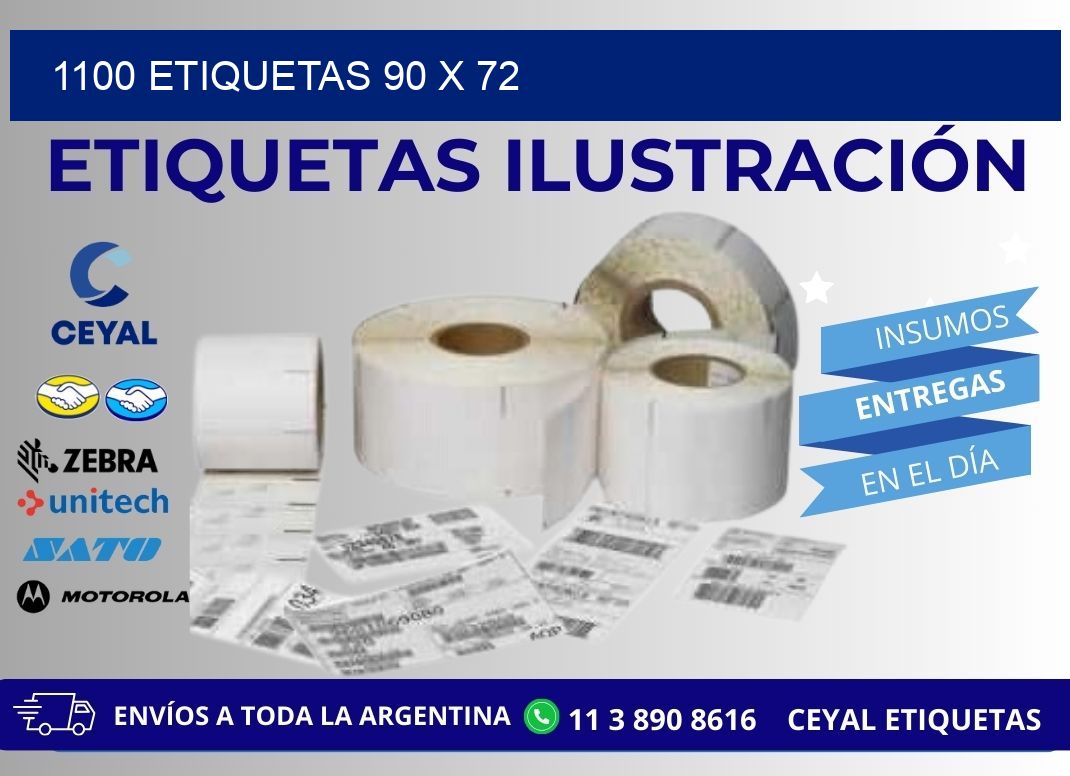 1100 ETIQUETAS 90 x 72
