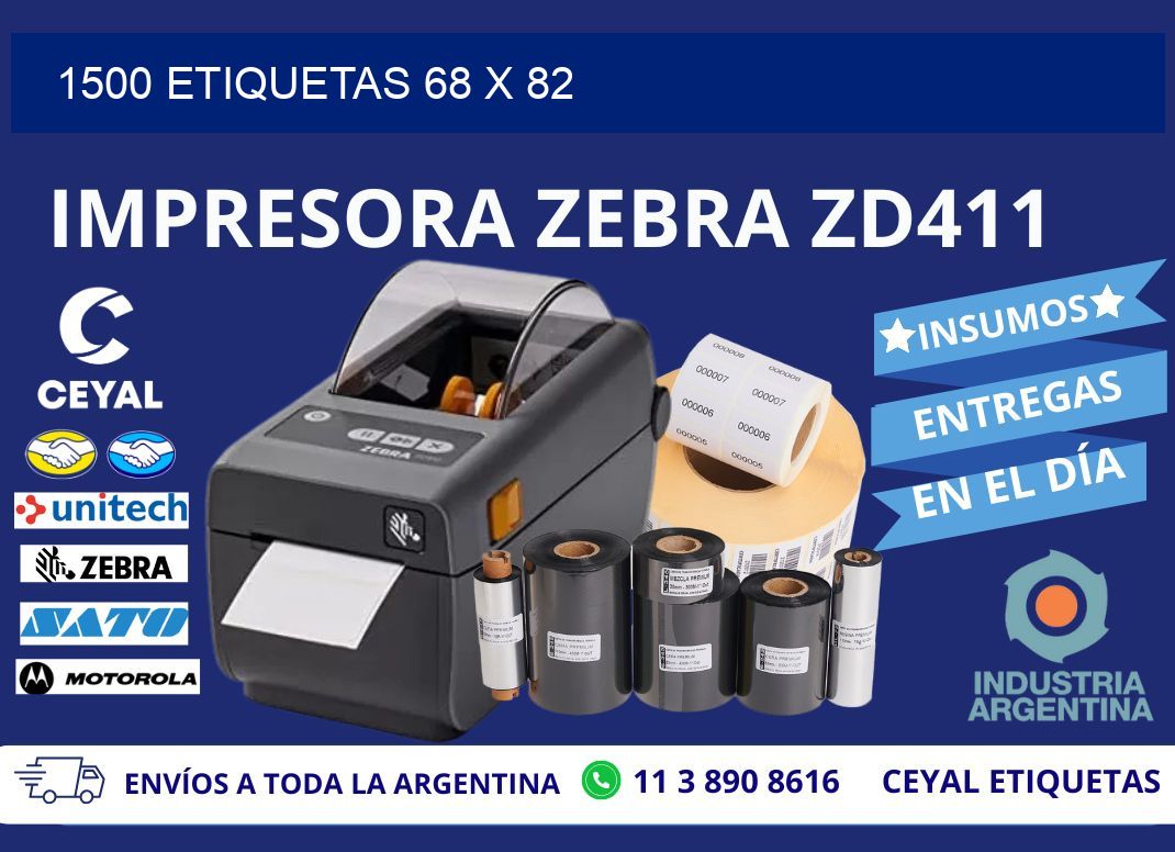 1500 ETIQUETAS 68 x 82