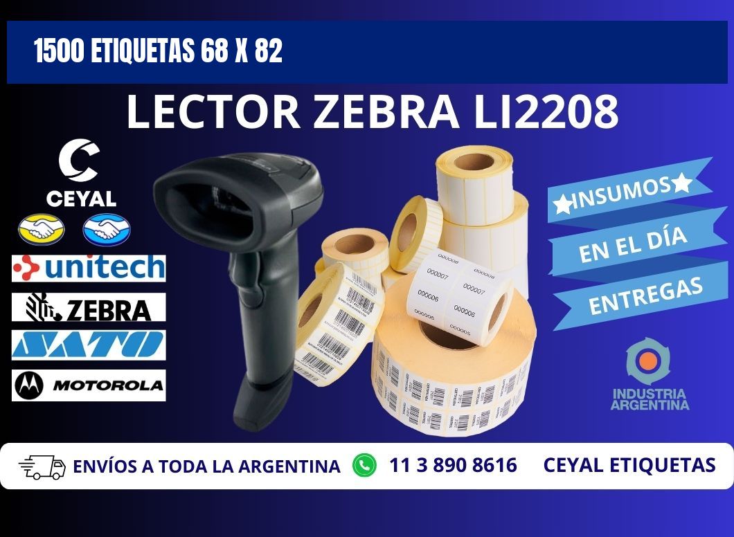 1500 ETIQUETAS 68 x 82