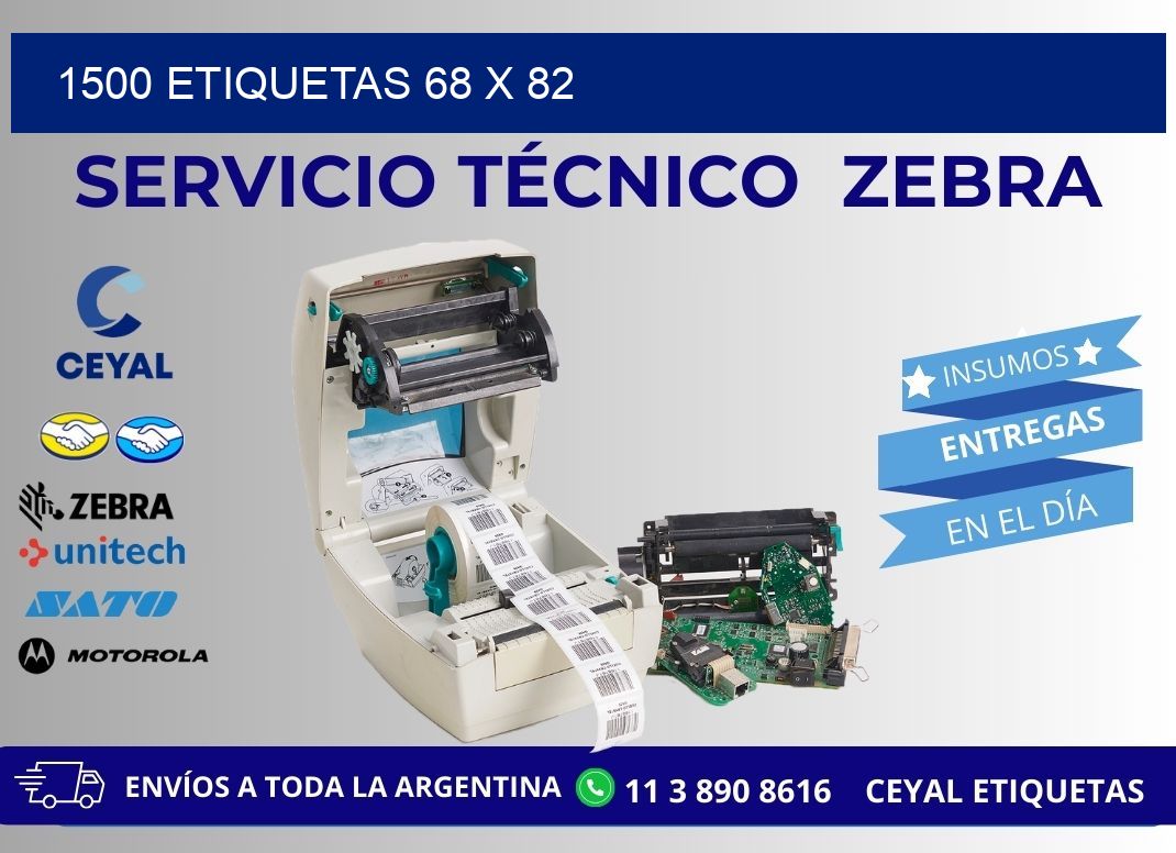 1500 ETIQUETAS 68 x 82