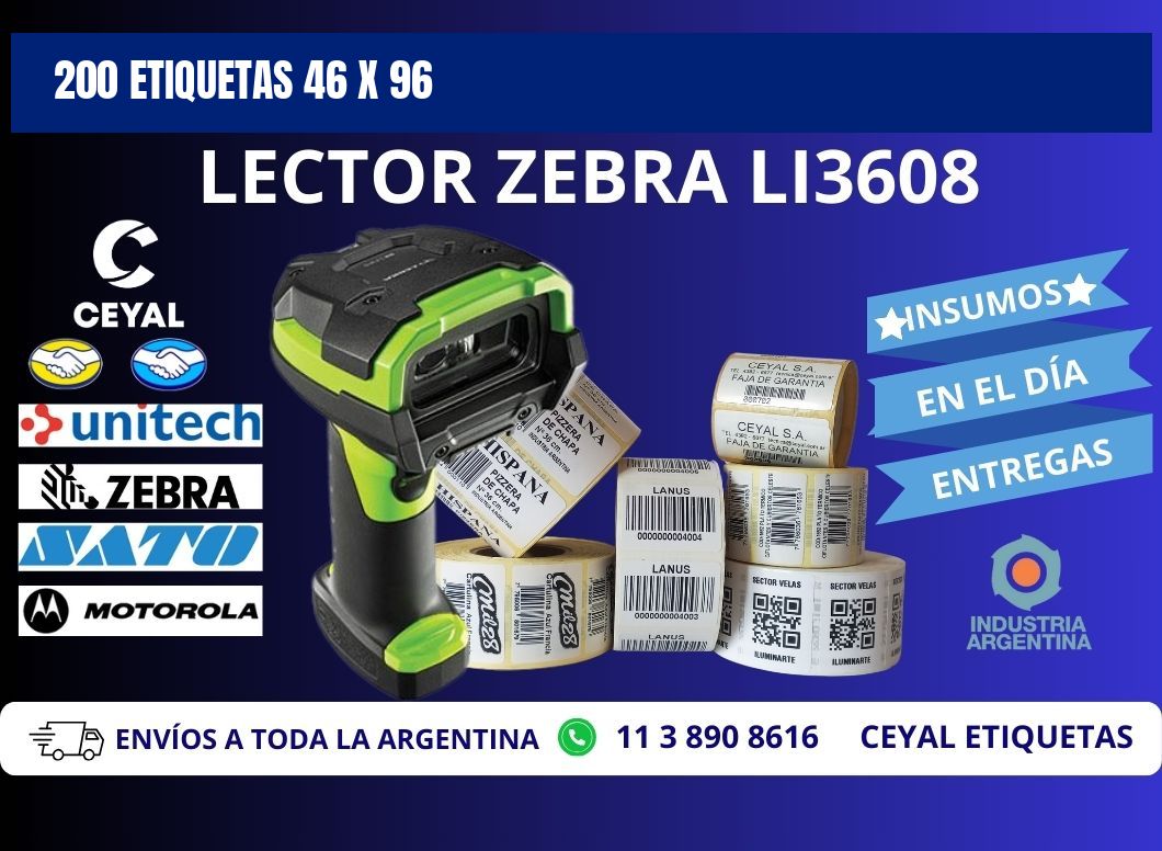200 ETIQUETAS 46 x 96