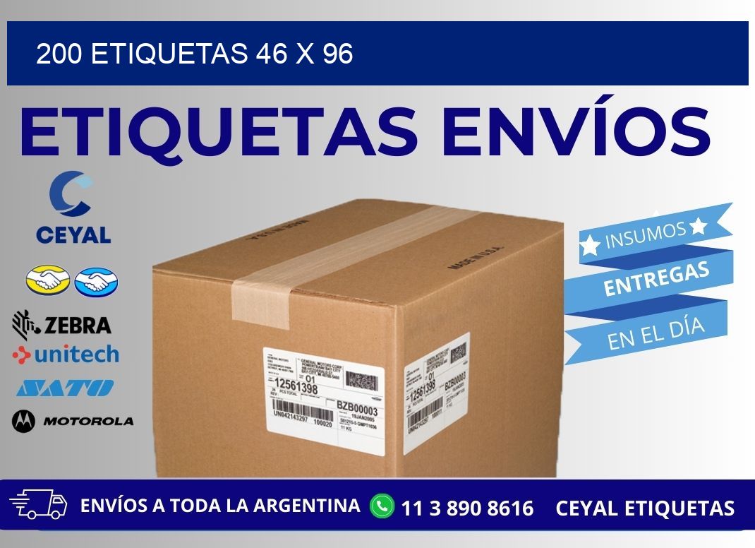 200 ETIQUETAS 46 x 96