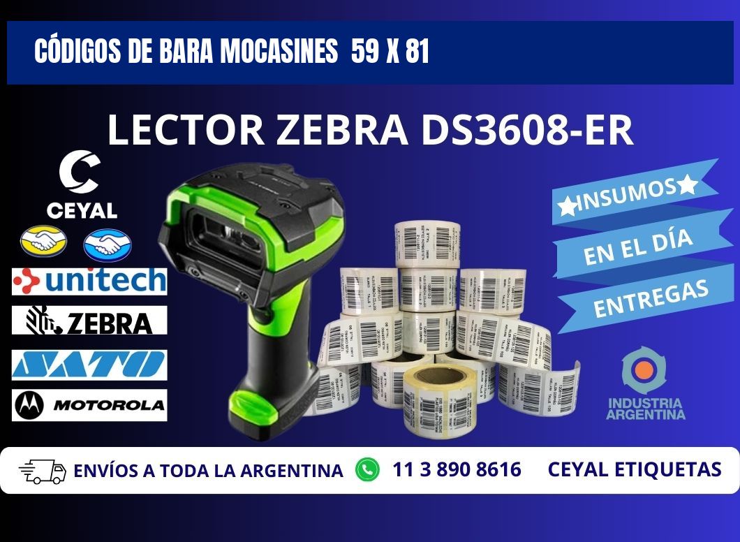 CÓDIGOS DE BARA MOCASINES  59 x 81